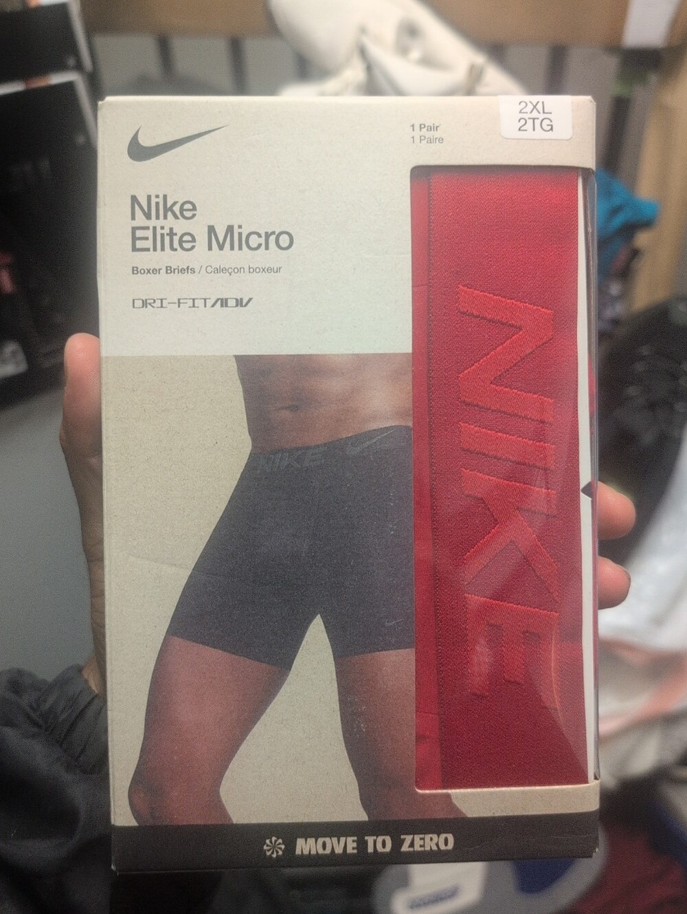 Nike Elite Micro Men's Boxer Briefs - Red Size 2XL